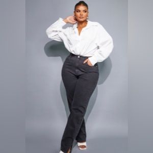 PRETTYLITTLETHING denim split hem jeans